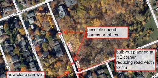 proposed speed bumps on alpine ave between henley and elmhurst